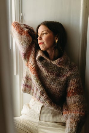 Image of Lynden Mohair Sweater  Limited one of a kind marled colorways