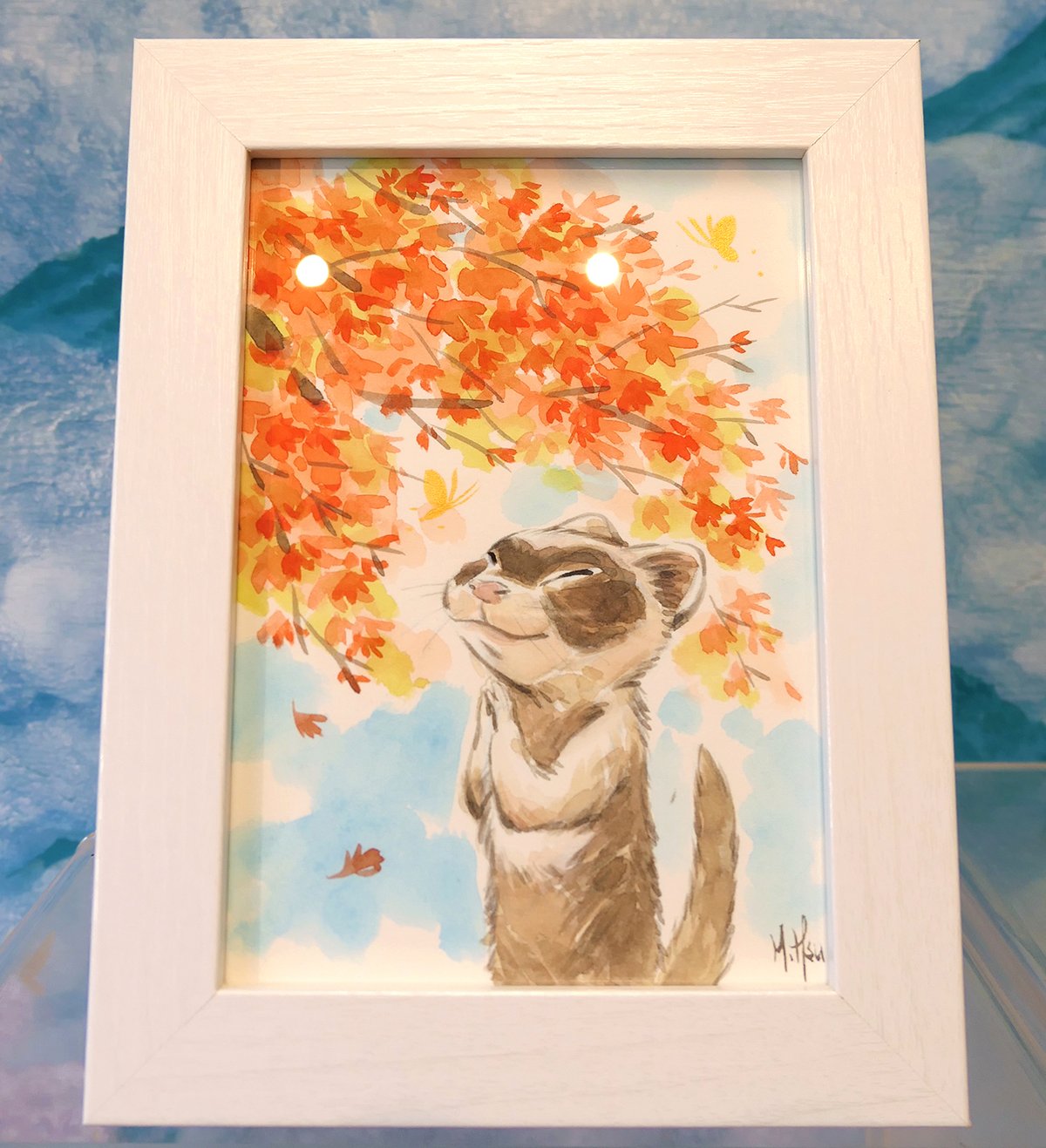 Maple Wishes - Ferret 1/1 original painting