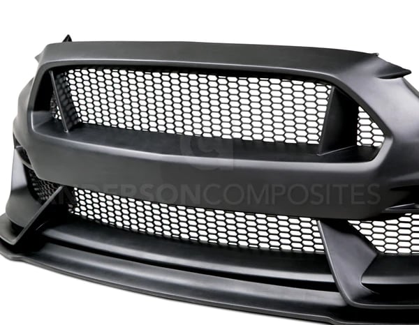 Anderson Composites 2015-2017 Ford Mustang GT350 Style Fiberglass Front Bumper w/ Front Lip