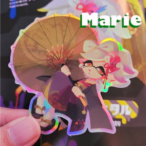 Callie and Marie Holo Stickers