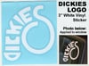 DICKIES Logo 3" White Vinyl Sticker