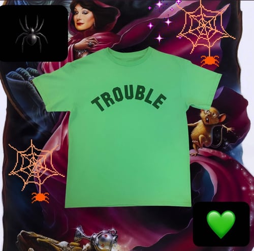 Image of Trouble Tee Lime Green 💚 pre order