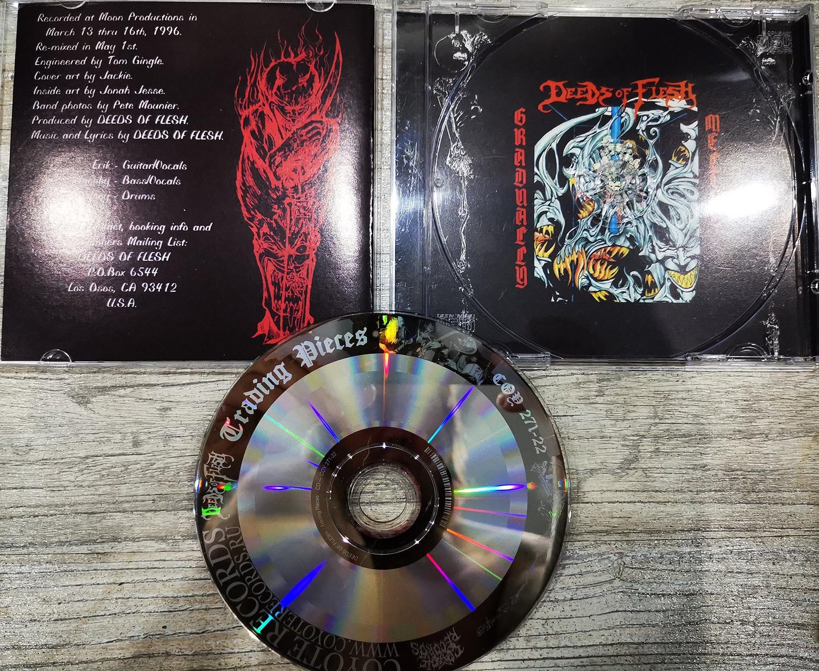 COYOTE RECORDS — DEEDS OF FLESH Trading Pieces CD - NEW