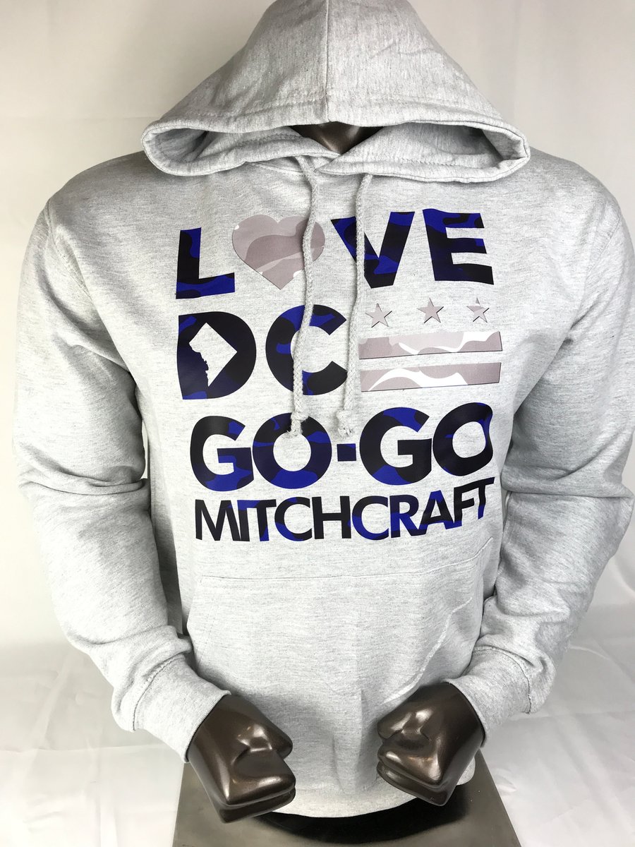 Image of LOVE DC GO-GO Blue Star Camo Hood