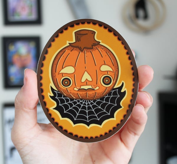 Image of 4" Pumpkin Portrait Sticker