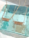 14k solid gold Hawaiian bar necklace(Hawaiian Waves, Flower, Queen ema)
