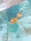18k solid gold hibiscus