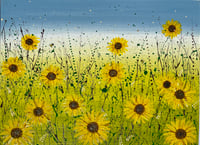 Image 2 of 'Sunflowers' Limited Edition Mounted Print