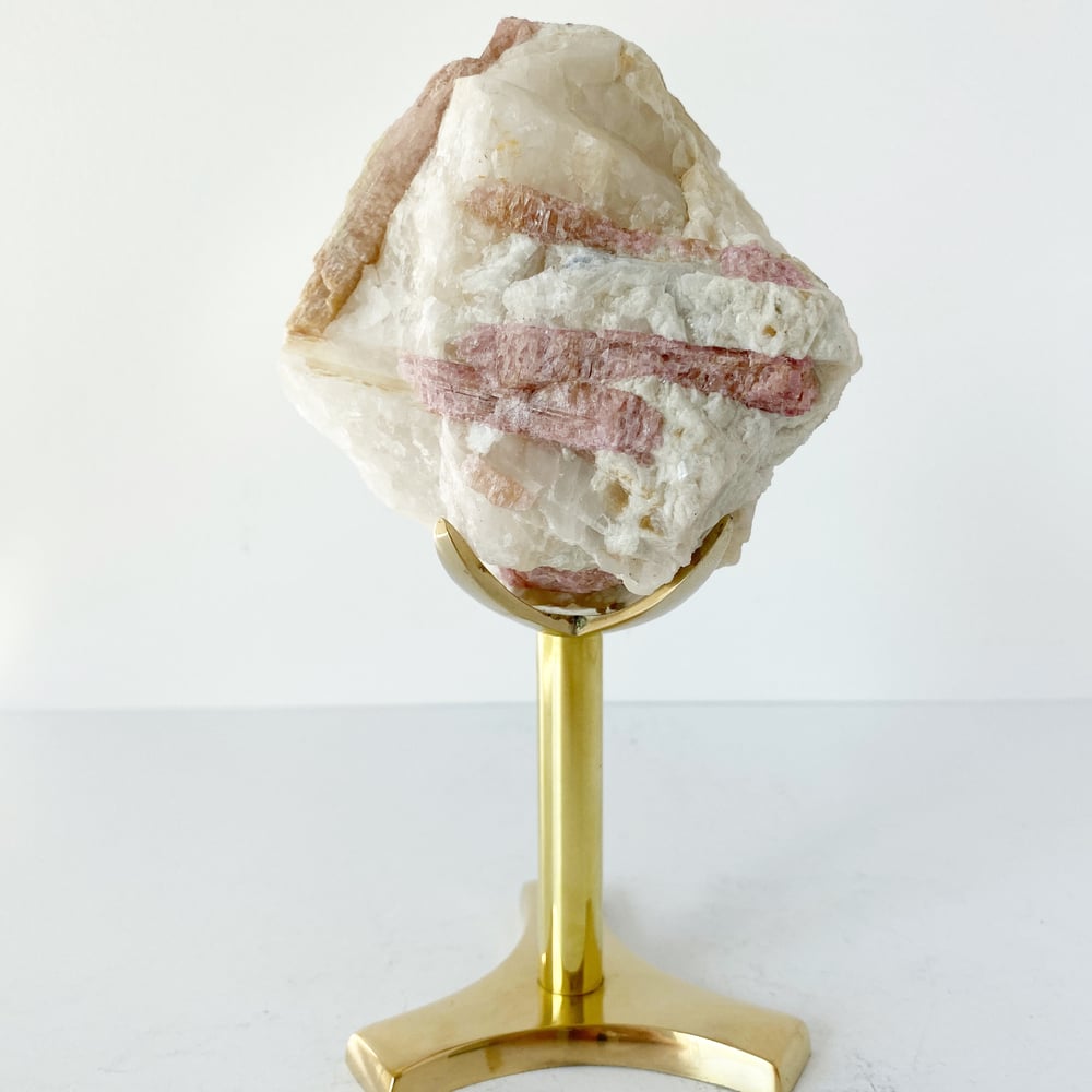 Image of Pink Tourmaline no.11 + Brass Post Stand