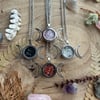 Triple Moon Crystal Filled Necklace