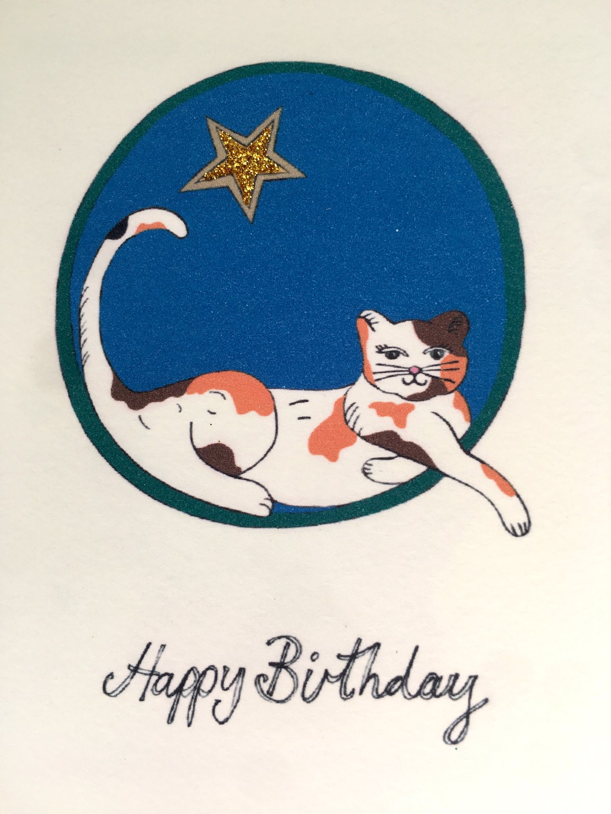 Relaxed Cat Card 