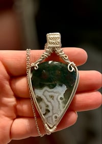 Image 1 of Moss agate in silver 