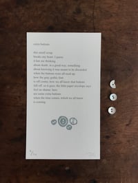 Image 2 of Extra Buttons Poetry Broadside