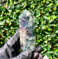Image 3 of RAINBOW FLUORITE TOWER (4-6 IN) - MEXICO
