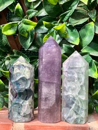 Image 2 of RAINBOW FLUORITE TOWER (4-6 IN) - MEXICO