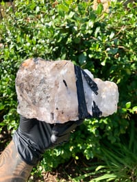 Image 5 of BLACK TOURMALINE IN QUARTZ- 2.5 LBS . BRAZIL 