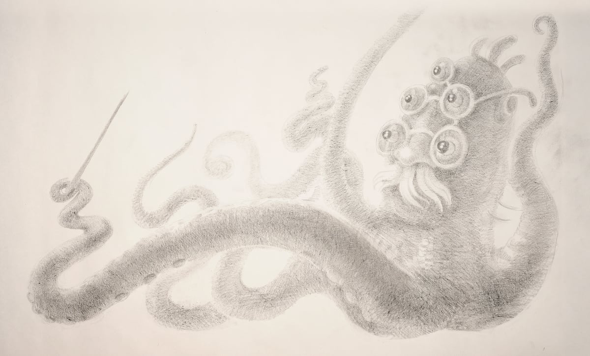 Image of Original Drawing "Octopus Teacher"