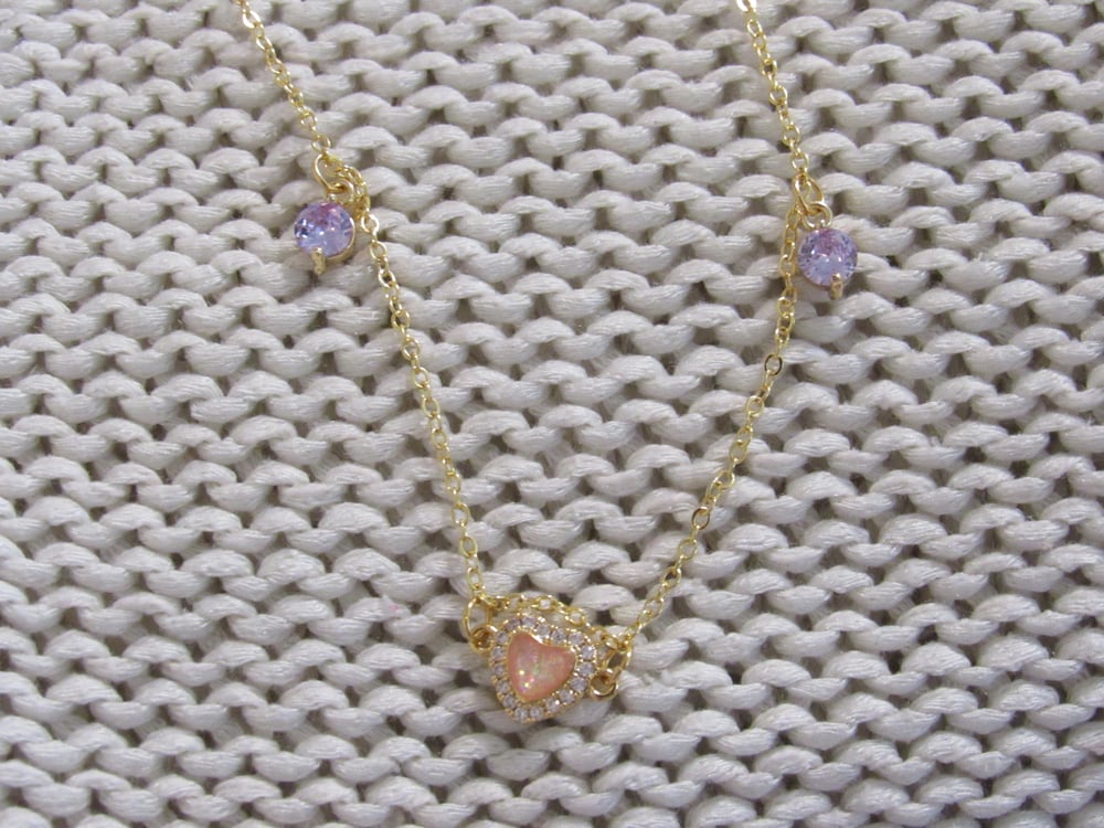 Image of Baby Heart Gem Necklace 💕