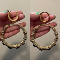 Gold Bamboo Hoop Dangles (sizes 4g- 2")