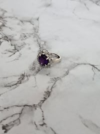 Image 3 of Amethyst Flower Rings