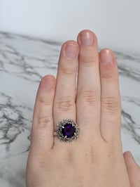 Image 5 of Amethyst Flower Rings