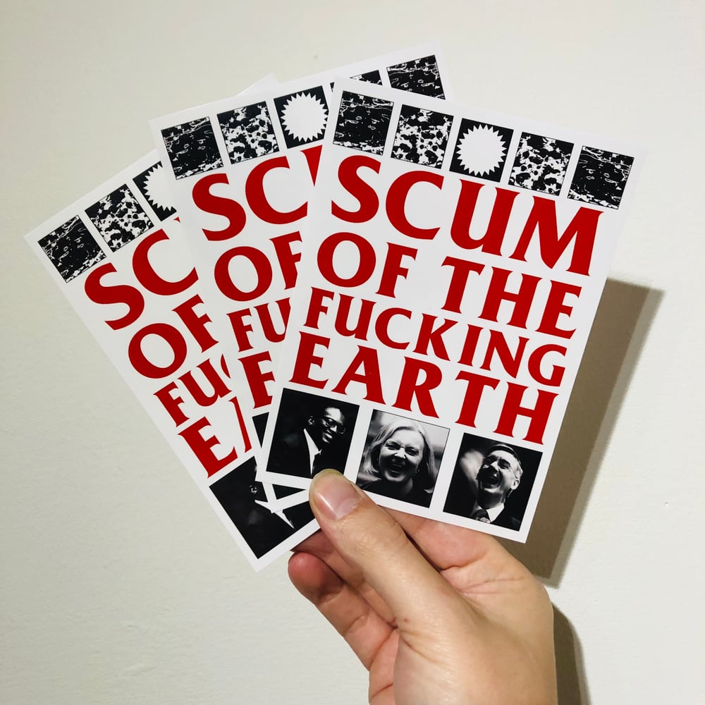 Image of tory scum sticker set
