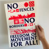 NO FENCES NO BORDERS A3 riso print