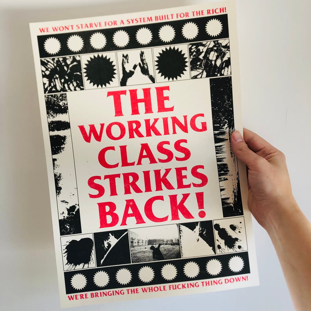 Image of the working class strikes back! A3 riso print