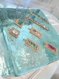 Image 4 of 14k solid gold diamond & gem stone’s pendant 
