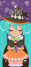 Image 2 of Halloween Hatsune Miku animated Lock Screen 