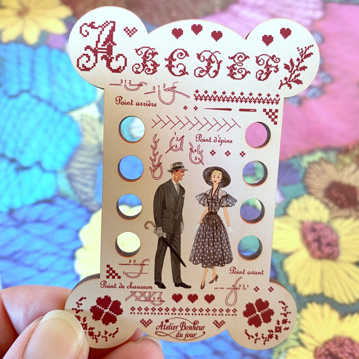 Image of Thread keeper & Sewing themed buttons