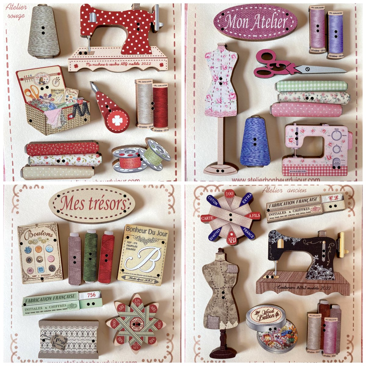 Sewing themed buttons & Thread keeper | The Crafty Squirrel