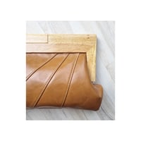 Image 1 of Caramel Leather & Timber Clutch