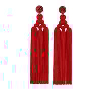 Image 2 of Bohemian Tassel Earrings 