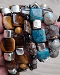 Image 1 of Tiger Eye Colored Stone Bracelets