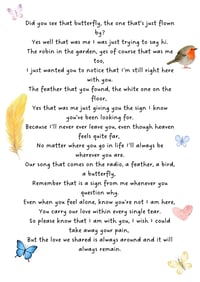 Image 3 of Signs from a loved one poem