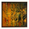 Original Canvas - Silver Birch on Prussian Blue/Ochre/Gold - 30" x 30"