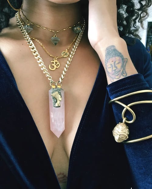 Image of NEFER ATUM • Crystal Nefertiti Necklace, RELOADED