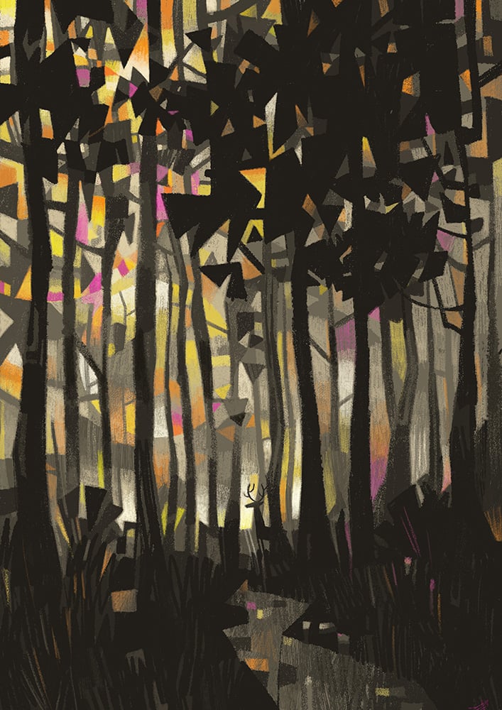 Image of "Forest Luminescence" Pearlescent Print