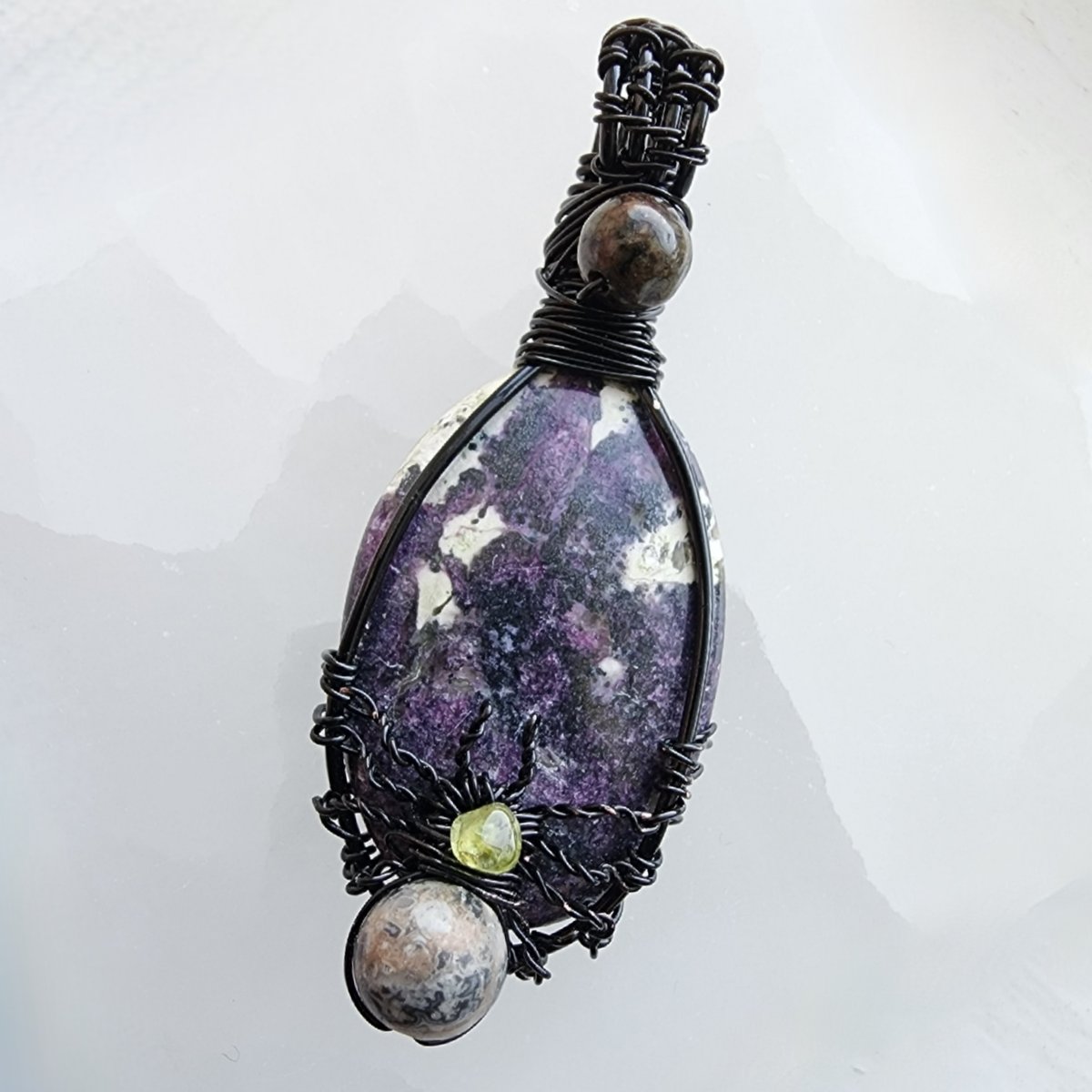 Image of Orb Spider - Wire Wrapped Pendant
