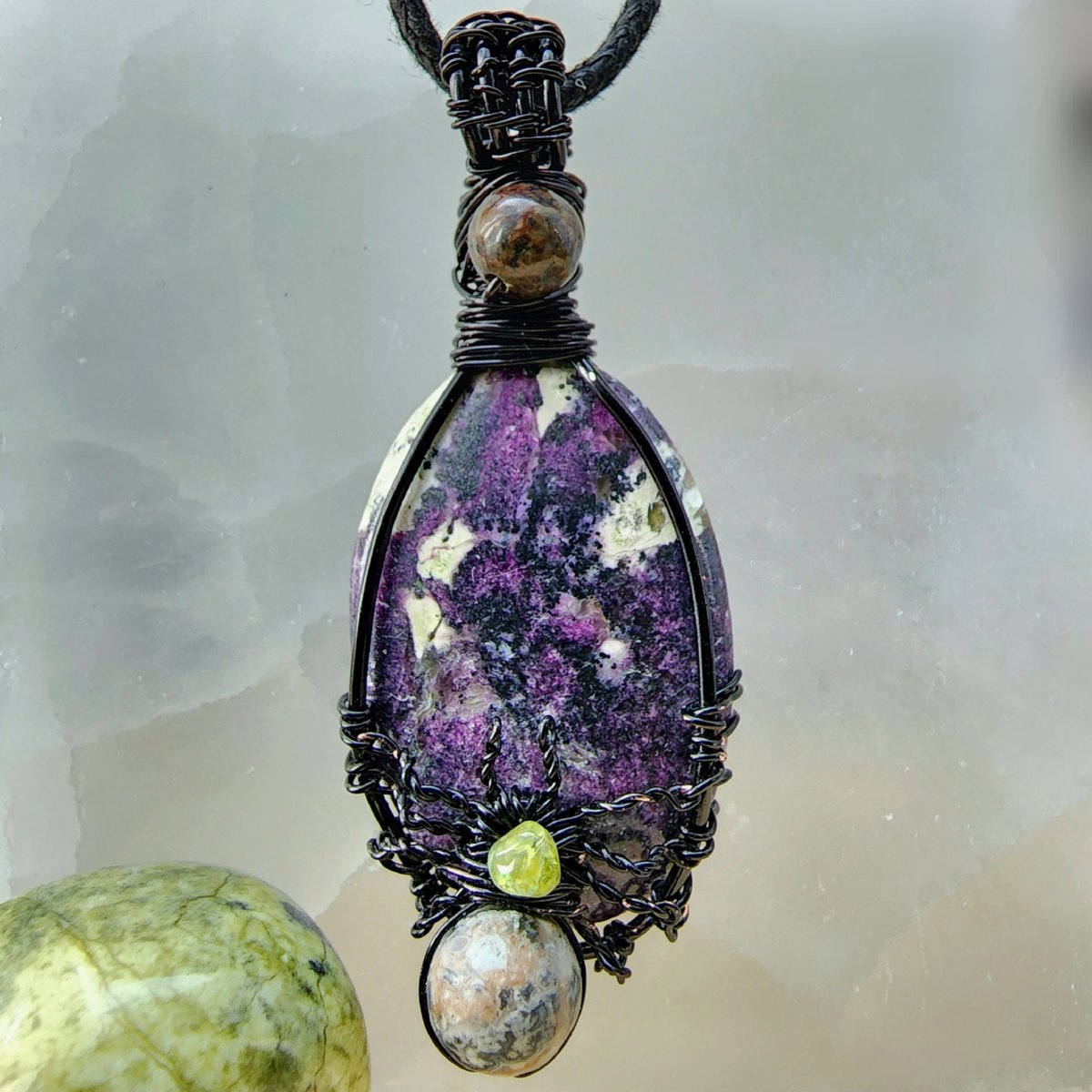 Image of Orb Spider - Wire Wrapped Pendant