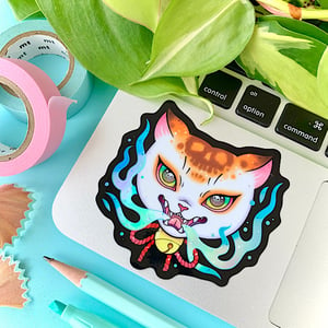 Image of HOLOGRAPHIC Yokai Nekomata STICKER