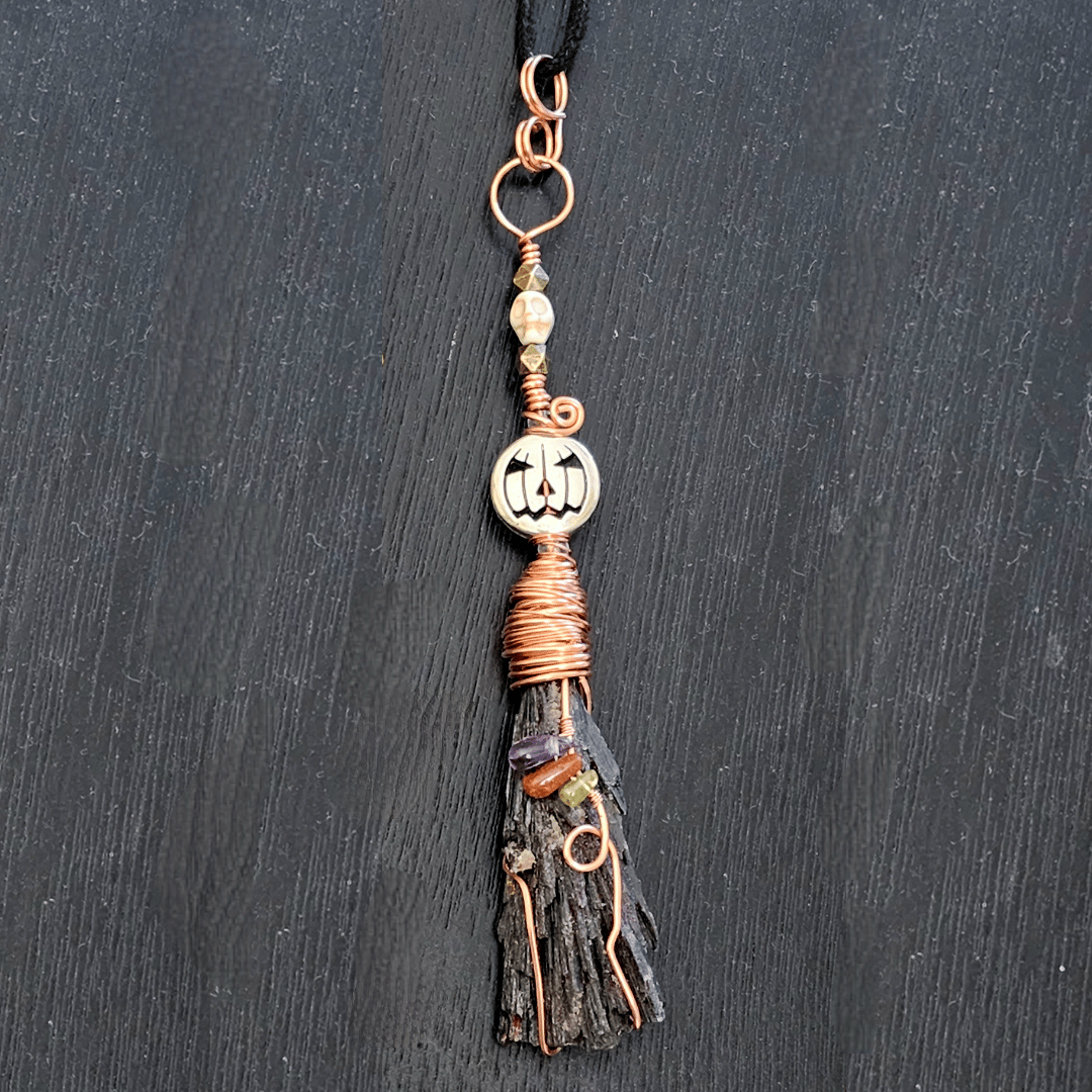 Image of Witch's Broom Wrapped Pendant