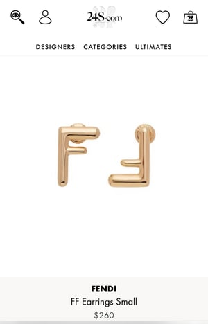 Image of NOW $120 ðŸ’¥ Authentic F Is Fendi Studs