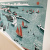 Mevagissey Harbour Panoramic Print