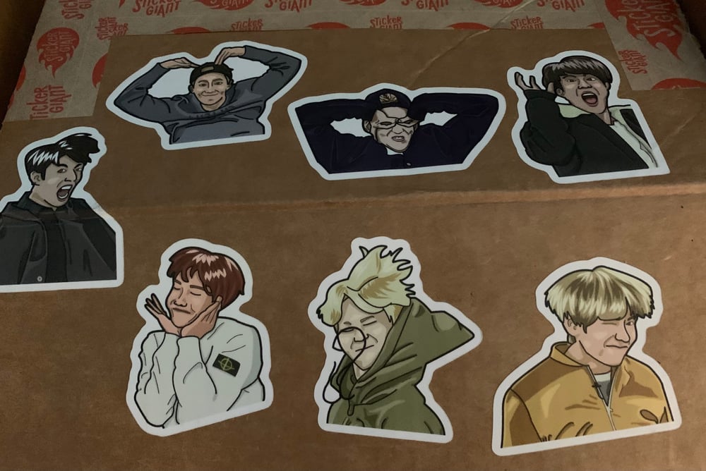 Image of Run BTS eps 33 Sticker Sheet