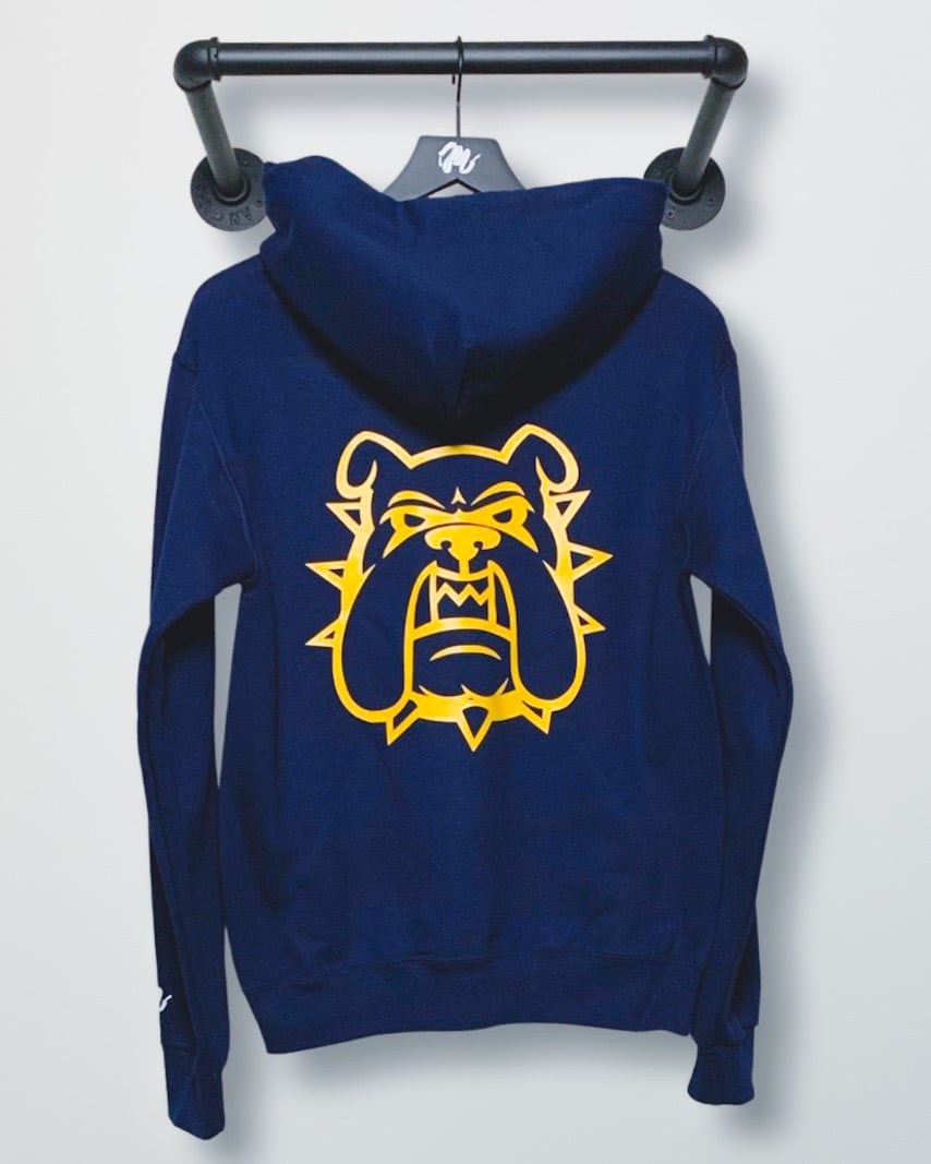 Image of Dog Bones Hoodie-Navy/Gold