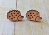 Hedgehog Wooden Earring Studs