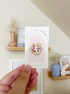 Floral Skull Wooden Pin