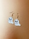 Small 1 Inch Lacey the Ghost Acrylic Charm Earrings